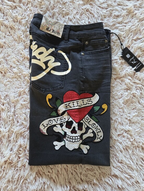 Ed Hardy Denim - ❤️NWT Ed Hardy Embroidered Wide Leg Jeans